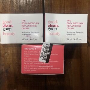 X2 good.clean.goop The Body Smoother Replenishing Cream 4oz Moisturize/Replenish